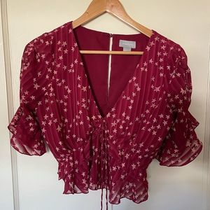 Finder Keepers - Ladies Semi Sheer Star Blouse